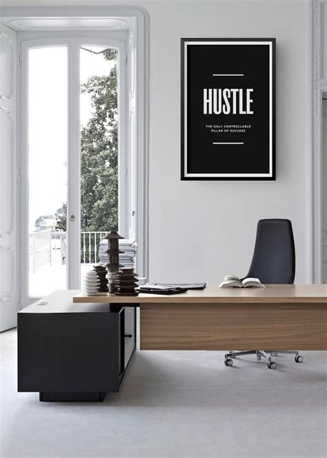 Hustle Grind Execute Print Set Motivational Office Decor