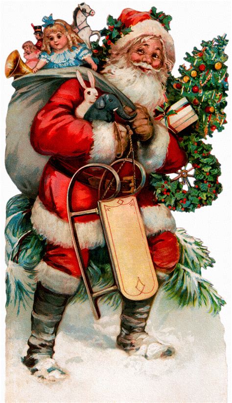 Christmas Countdown Vintage Santa Ephemera Vintage Christmas Cards