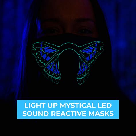 Led Sound Reactive Mask 2 Pattern Options Mystical Etsy