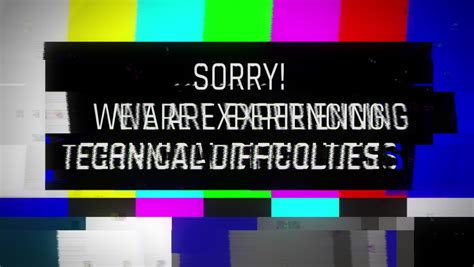 Sorry We Experiencing Technical Difficulties Text Stock Footage Video