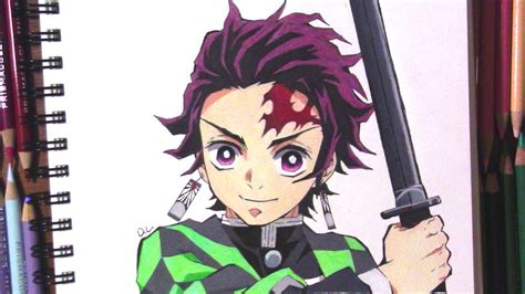 Drawing Tanjiro Kamado Demon Slayerkimetsu No Yaiba