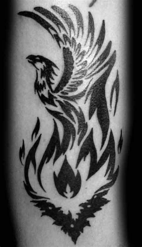 40 Tribal Phoenix Tattoo Designs For Men Mythology Ink Ideas