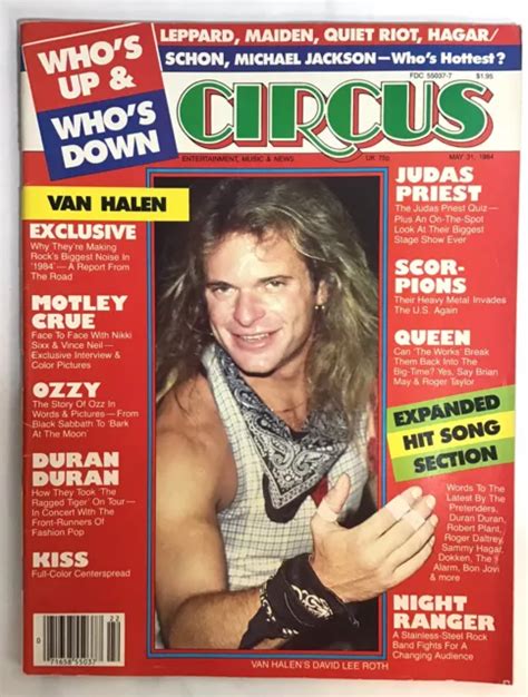 Vintage Circus Magazine May 1984 David Lee Roth Van Halen Kiss Queen