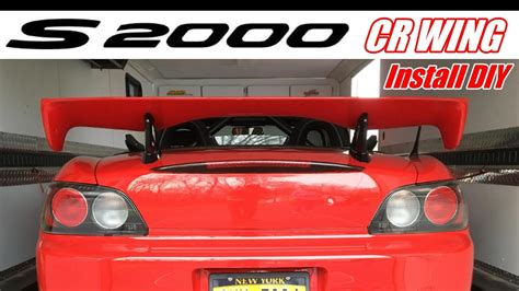 S2000 Cr Wing Install On Modified Trunk Diy Youtube