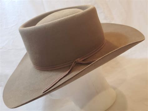 Vintage Beaver Hats 10x Quality Taupe Brown Fur Felt Western Hat Size 7