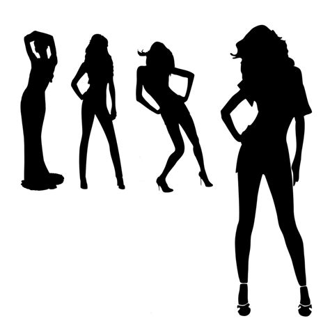 Model Fashion Runway Clip Art Women Silhouettes Png Download 2000