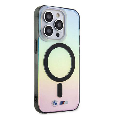 iPhone 15 Pro Uyumlu Kılıf BMW Magsafe Şarj Transparan Renk Geçişli