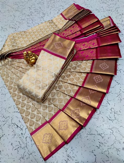 Semi Silk Sandal With Mejanta Elite Bridal Saree Handwash Saree Length 6 M With Blouse Piece