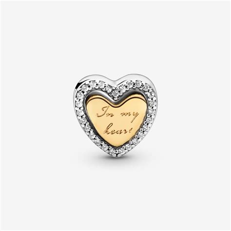 In My Heart Charm 18k Gold Plated Pandora Us Two Tone Pandora Us
