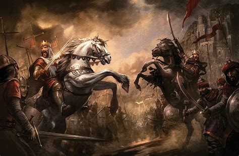 Battle Between Richard The Lionheart And Saladin Knight Art Knight