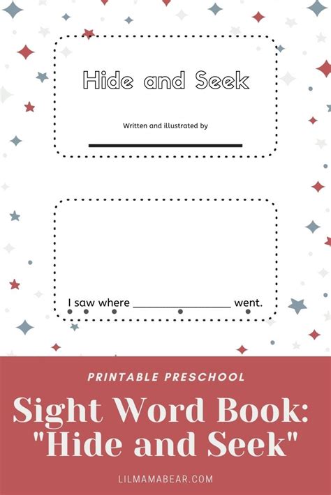 Sight Word Books Hide And Seek Book Y Beginner Sight Words For