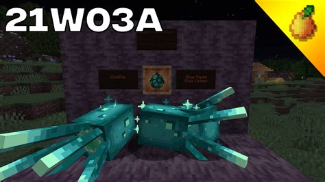 Minecraft News 21w03a Glow Squid And Glow Lichen Minecraft Videos
