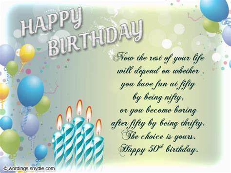 Birthday Card Sms Messages 50th Birthday Wishes Messages And 50th