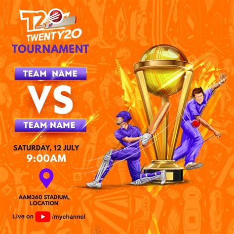 Cricket Tournament Match Schedule Cricket Poster Cricket Match