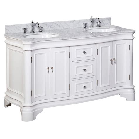Includes white cabinet with authentic italian carrara marble countertop and white ceramic sinks 4.0 out of 5 stars 9 $1,399.99 $ 1,399. KBC Katherine 60" Double Bathroom Vanity Set & Reviews ...
