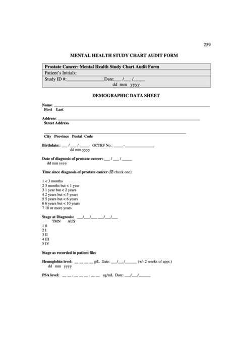 Mental health facility design is a critical component of patient care. Mental Health Study Chart Audit Form printable pdf download