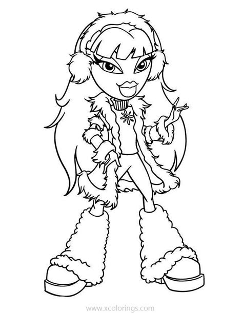 Bratz Coloring Pages Girl In Winter