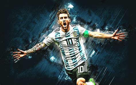 Lionel Messi Grunge Argentina National Football Team Goal Football