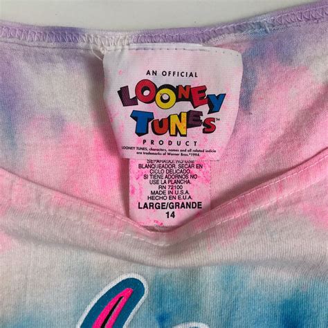 vtg 90s 1994 looney tunes tweety bird tie dye tank top muscle neon beach large ebay