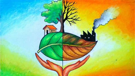 Environment day drawing(save energy/grow trees)/poster on world environment day. World environment day drawing||save nature ||pollution ...