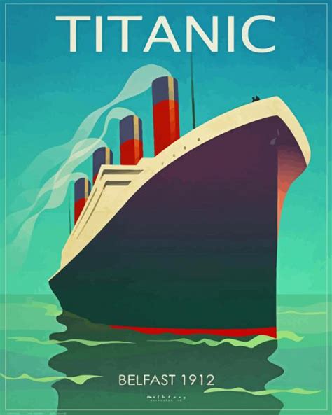 Titanic Ship Poster 5d Diamond Painting