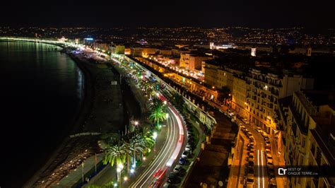 Nice Promenade Des Anglais From The Castle Hill Viewpoint At Night