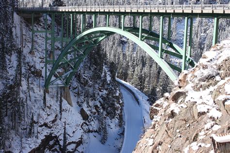 Free Images Snow Winter Track Bridge Red Cliff Colorado