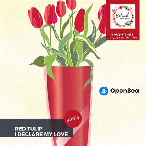 Limited Only Red Tulip I Declare My Love Win A Beloved Bloom