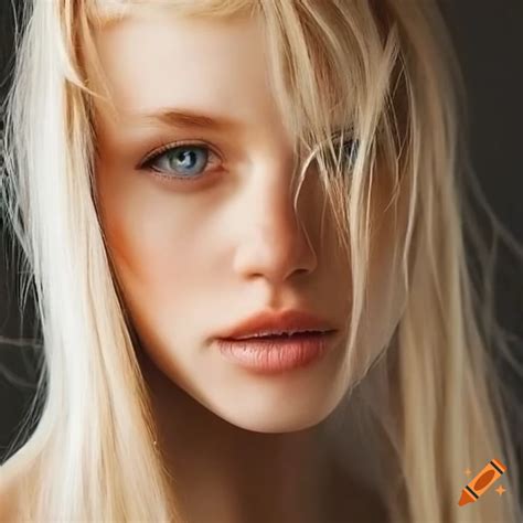 Portrait Of A Cute Blonde Woman On Craiyon