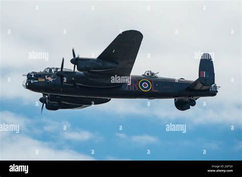 Raf Bbmf Lancaster Bomber Displaying New Markings And Nose Art At