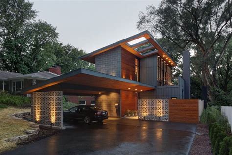 20 Open Garages Accommodated To Houses Mid Century Exterior Modern