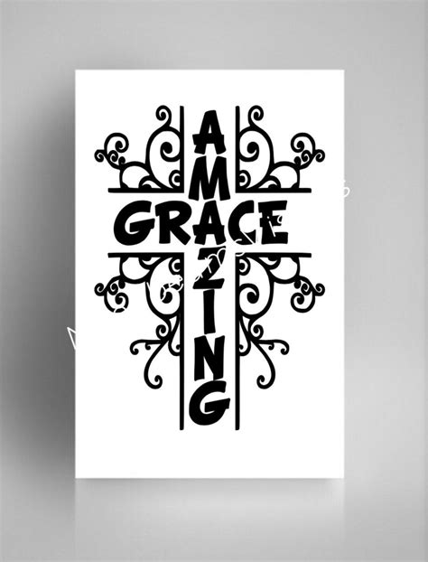 Amazing Grace Sign Amazing Grace Wall Art Amazing Grace Etsy