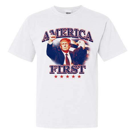 Trump America First Tee Old Row T Shirts Clothing And Merch