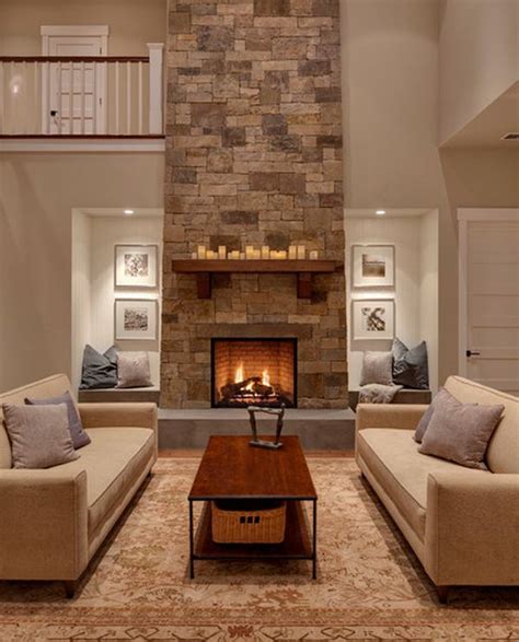 Stacked stone fireplaces allows us to bring comfort and cozyness into decors and spaces that would otherwise feel bland. Forty Stone Fireplace Designs From Classic To Contemporary ...