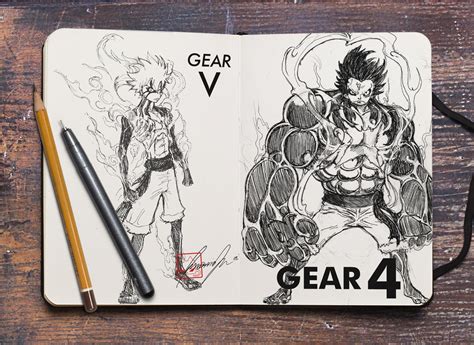 Gear second, gear 4, tank man, gear 5, snake man, pound man. my concept for 4 - One Piece Fan Art (38592366) - Fanpop