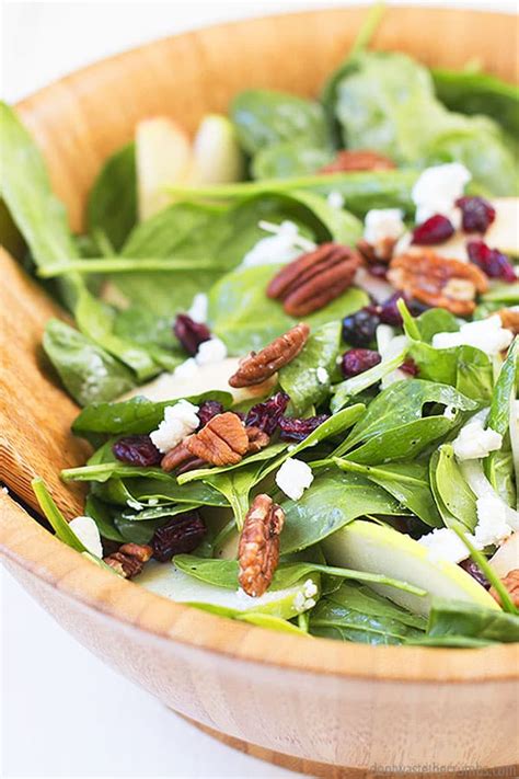 The perfect sweetness, and i love the dressing that. Cranberry Apple Spinach Salad | Don't Waste the Crumbs