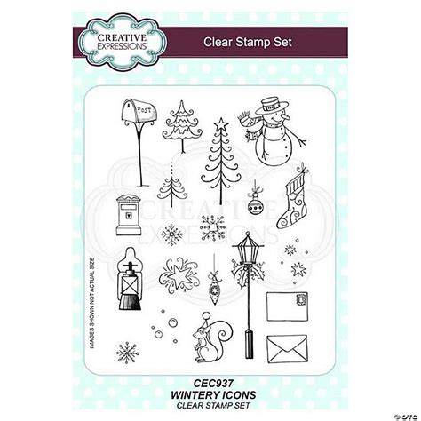 Creative Expressions Wintery Icons A5 Clear Stamp Set Oriental Trading