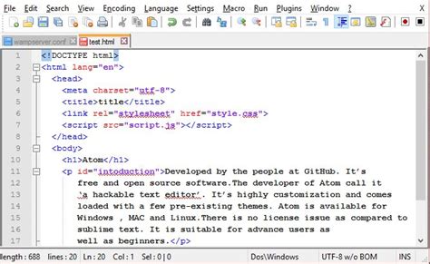 Best free HTML text editors for windows, MAC and Linux OS.