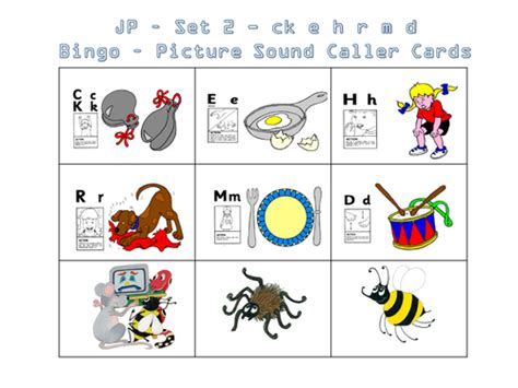 Jolly Phonics Bingo Set 1 To 7 Teaching Resources