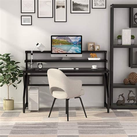This itemtribesigns two person computer desk, 84 inch long computer desk or l shaped desk, double desks workstation for home office, rose gold. LITTLE TREE Modern Office Desk Writing Desk Studying Table ...