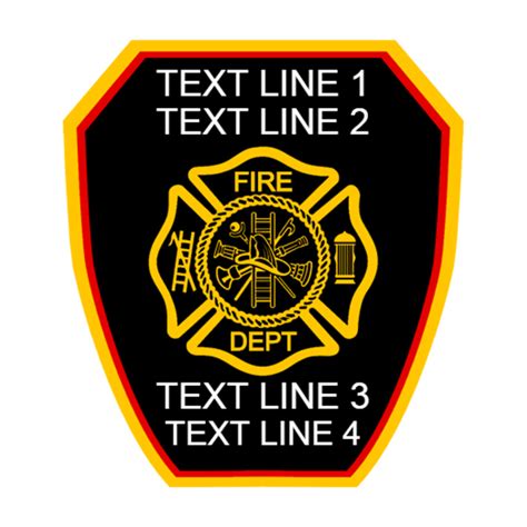 Maltese Cross Shield Outline Firefighter Patch Build Your Patch