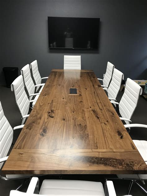 12 Foot Conference Table With Data Ports Letter G Decoration
