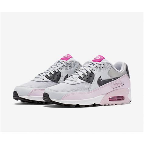 Nike Air Max 90 Essential Womens Light Pink Grey Trainers Uk Clearance