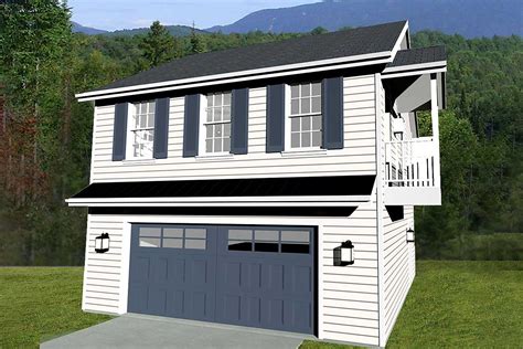 2 Car Garage Apartment With Small Deck 50190ph
