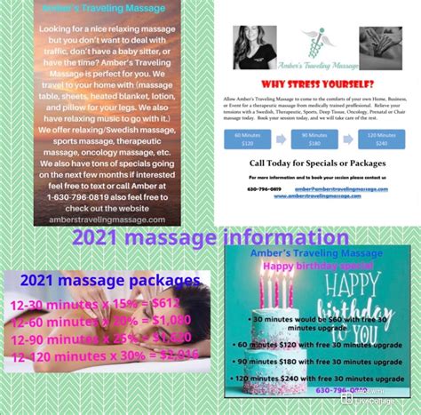 massage therapy discounts and information oak park il patch