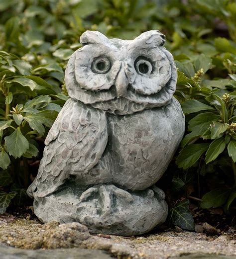 Cast Stone Owl Garden Statue All Statues And Sculptures Deck And
