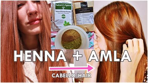 Henna Amla Hair Cabello Pelirroja Sin Tinte Salud Y Brillo