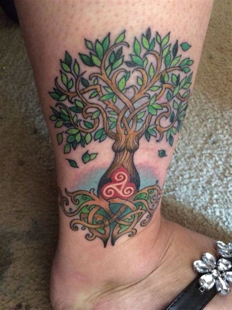 My new tree of life tattoo with goddess symbol in It! | Tree of life ...