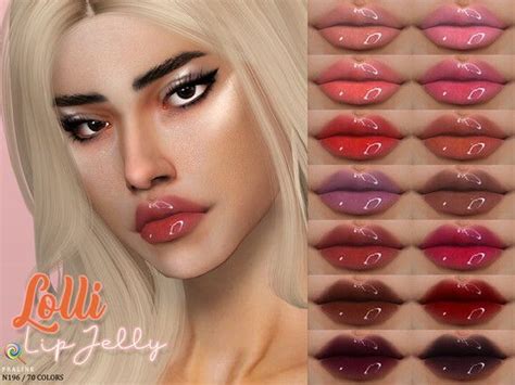 Shiny Lipgloss In 70 Colors Found In Tsr Category Sims 4 Female