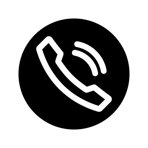 Phone Calls Icon Accept Call Button Telephone Receiver Symbol Black